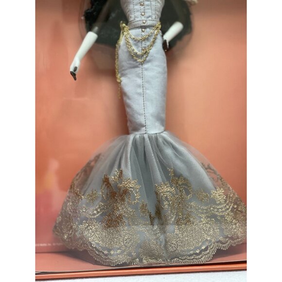 Mattel 2010 Charmaine King Passport Barbie Doll African American Byron Lars Gold - Picture 8 of 9